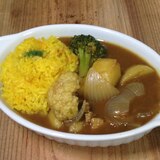 ブロッコリーとカリフラワーのカレー♪